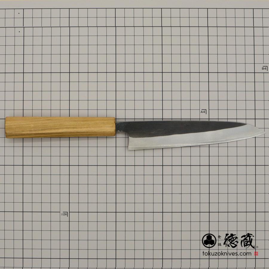 ペティナイフ 150mm 両刃 白紙二号 桜八角柄 日本製 徳蔵刃物 TOKUZO KNIVES T823001の画像