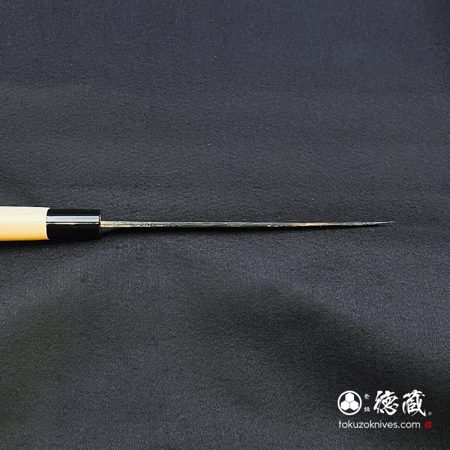 舟行黒打ち包丁 165mm 両刃 青紙2号 朴 日本製 徳蔵刃物 TOKUZO KNIVES