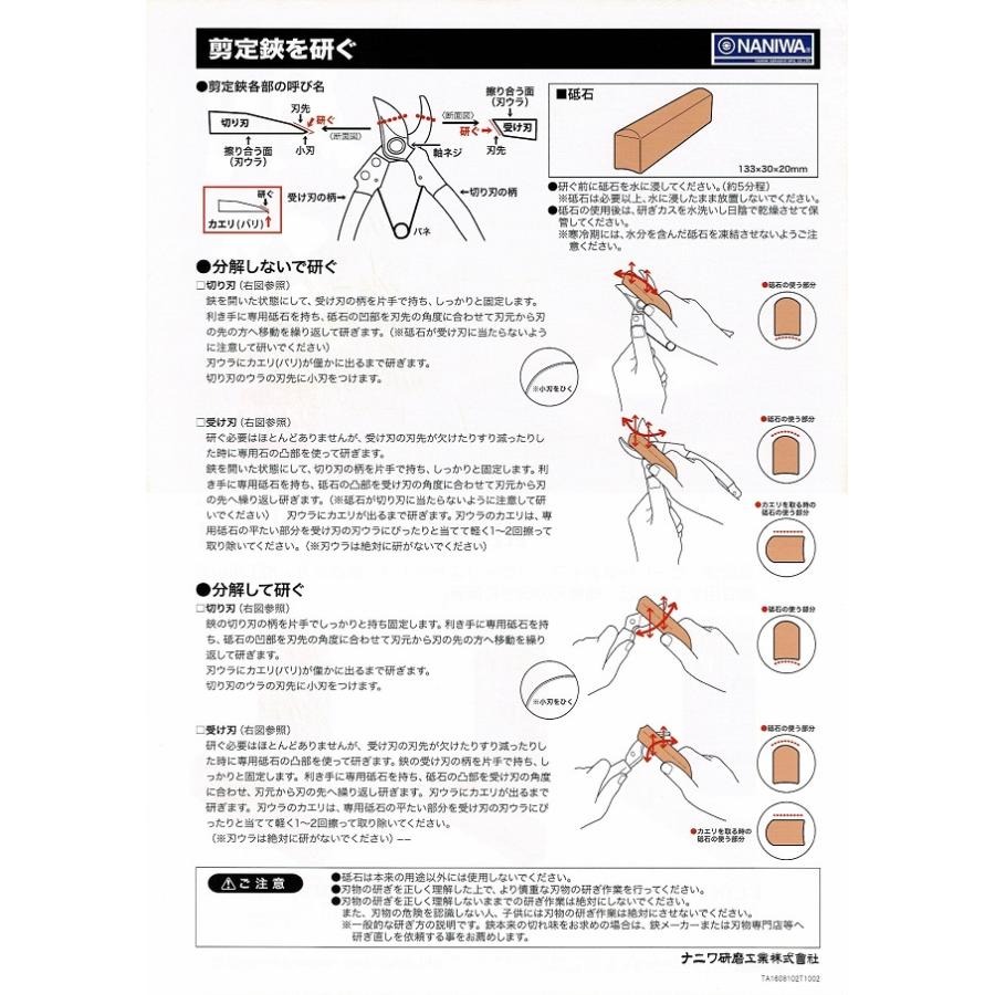 砥石 ハサミ研ぎ ナニワ 剛研 QA-0362 仕上砥石 細目 粒度＃3000 曲線刃用 剪定鋏 刃研ぎ 研磨 凹凸型 NANIWA ナニワ研磨工業 曲線刃用砥石 | NANIWA | 08