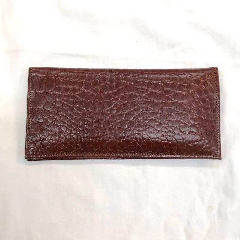 皇居勤労奉仕記念品 クロコダイル 長財布 茶色 クリックポスト発送可