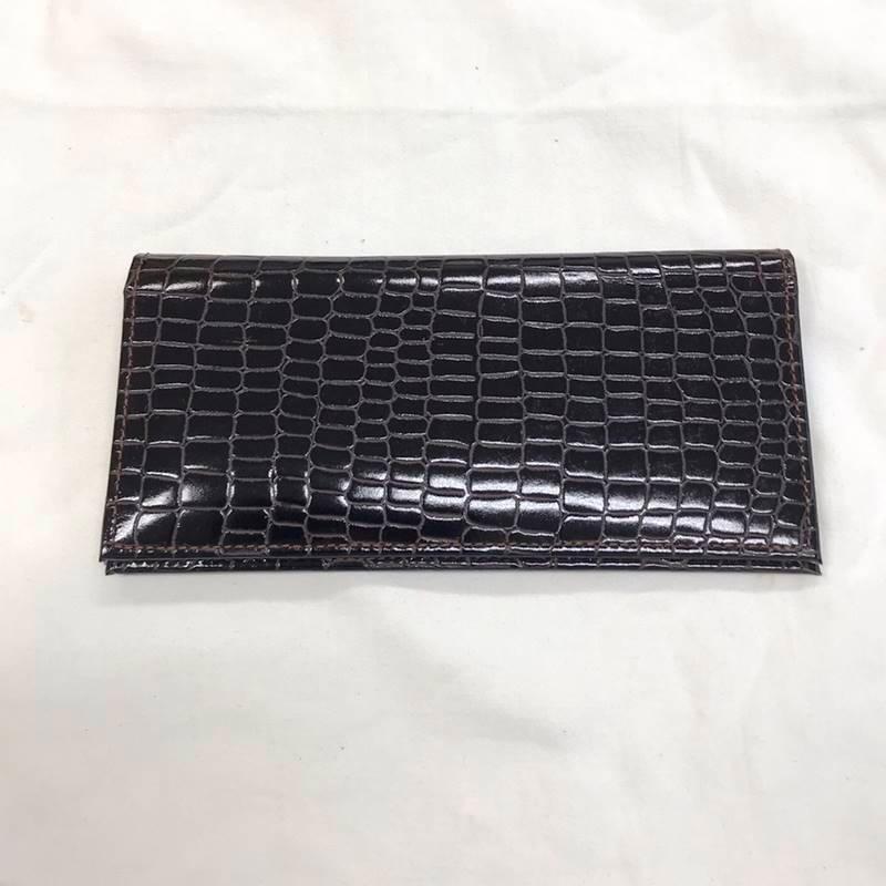 皇居　新品　クロコ型押し　長財布　ブラック 即日発送】皇居限定 長財布 本革 クロコ型押し ブラック 黒