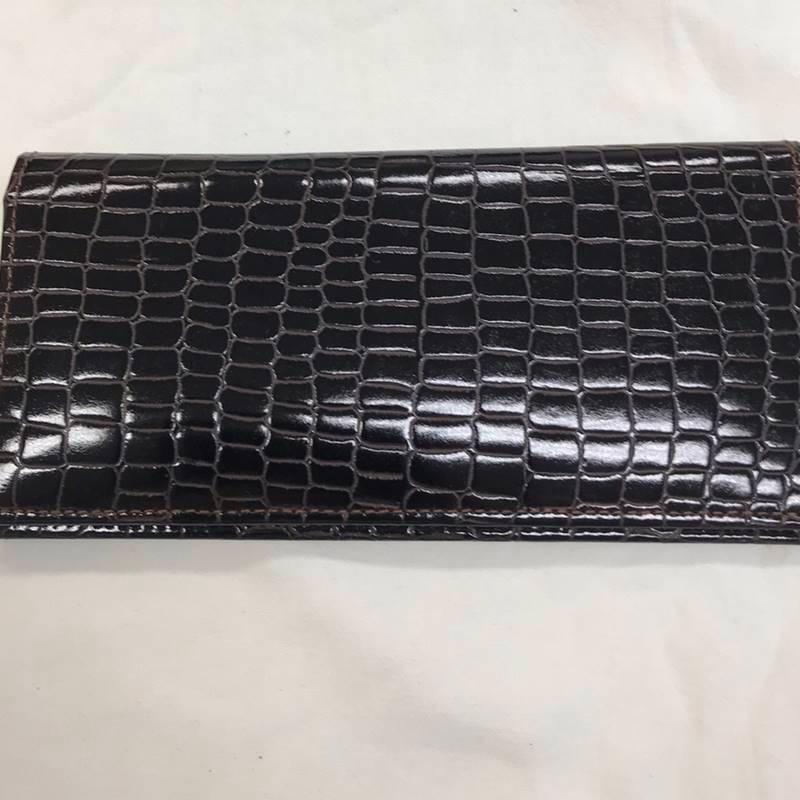 皇居勤労奉仕記念品 蛇 クロコダイル 長財布 黒色 クリックポスト発送
