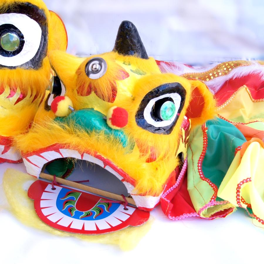 獅子舞 獅子頭 かぶり面（6号＝中人サイズ) 221DH5 : お土産ショップ