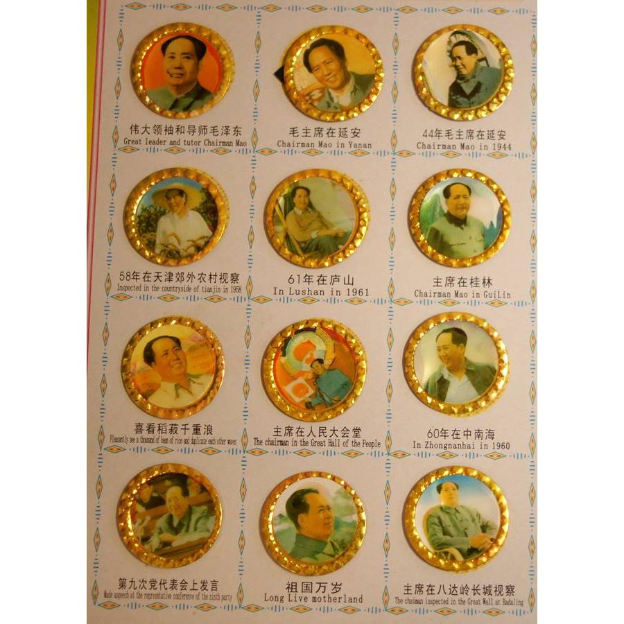 毛沢東主席 バッジ 24個セット コレクターズアイテム セットB