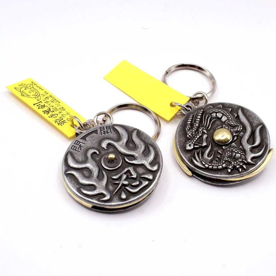 日本製 メタル製 ドラゴン 回転式 龍手裏剣 キーホルダー : お土産