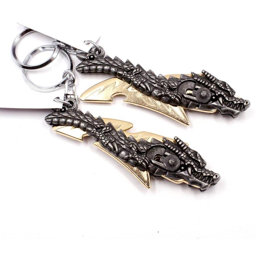 日本製 メタル製 ドラゴン 変型 龍 ナイフ キーホルダー : お土産