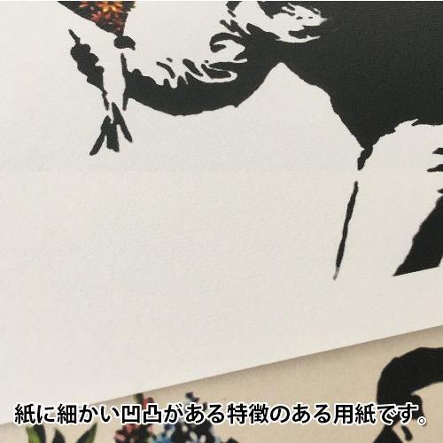 バンクシー BANKSY Love is in the Air デザインポスター アート A4