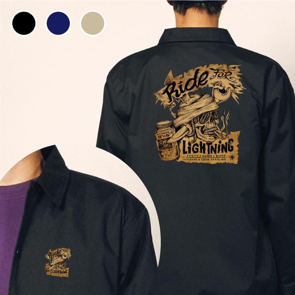 Ride For Ligh TNING コーチジャケット バイカー バイク チョッパー
