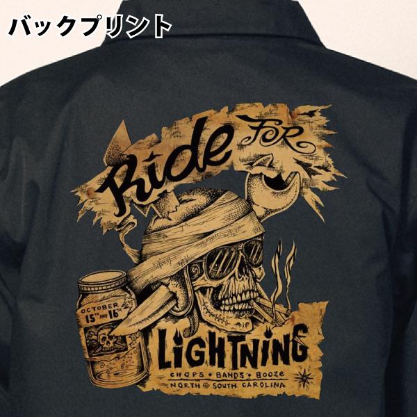 Ride For Ligh TNING コーチジャケット バイカー バイク チョッパー