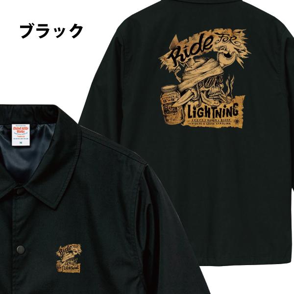 Ride For Ligh TNING コーチジャケット バイカー バイク チョッパー