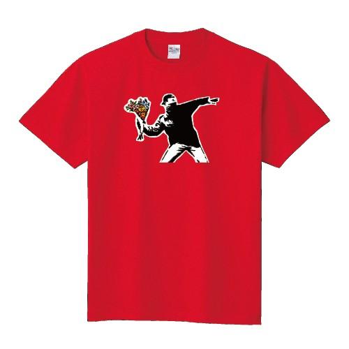Banksy バンクシー Love is in the Air Tシャツ 150 160 WM WL S M L