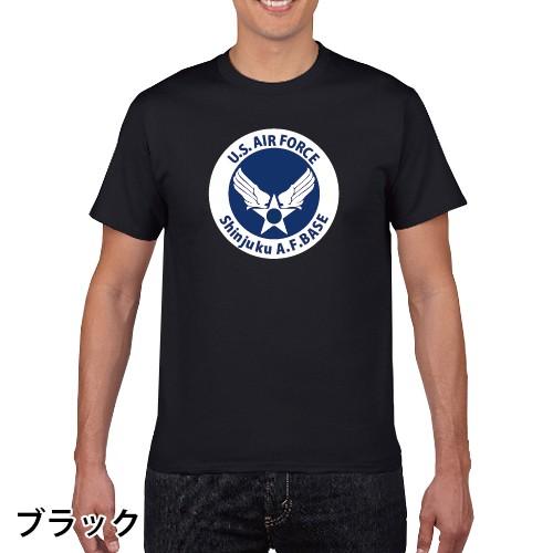 おもしろ 名入れ 地名入れ ベース Tシャツ U.S.AIR FORCE パロディ