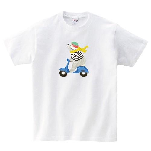 Bear Bike Tシャツ クマ バイク スクーター かわいい ゆるかわ
