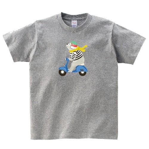 Bear Bike Tシャツ クマ バイク スクーター かわいい ゆるかわ