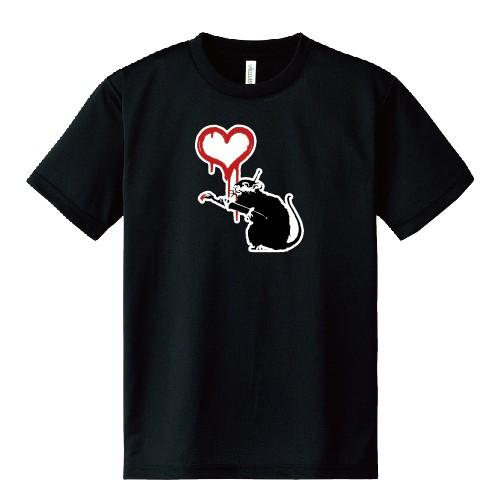 ドライ 速乾 Banksy バンクシー Love Rat ラブラット オリジナル T