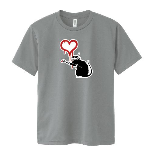 ドライ 速乾 Banksy バンクシー Love Rat ラブラット オリジナル T