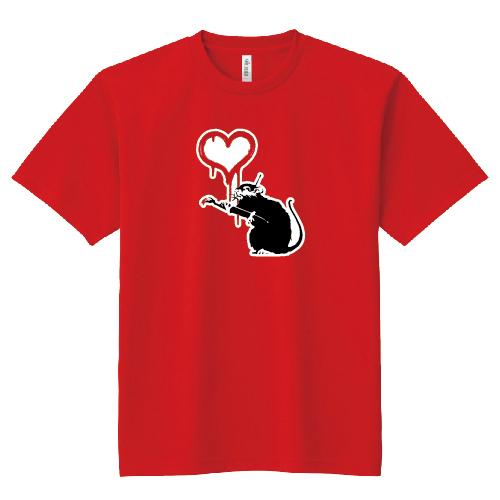 ドライ 速乾 Banksy バンクシー Love Rat ラブラット オリジナル T