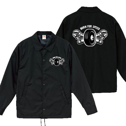 BORN FOR SPEED モンキー×ホイール コーチジャケット バイカー