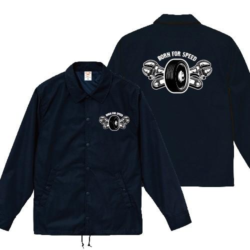 BORN FOR SPEED モンキー×ホイール コーチジャケット バイカー