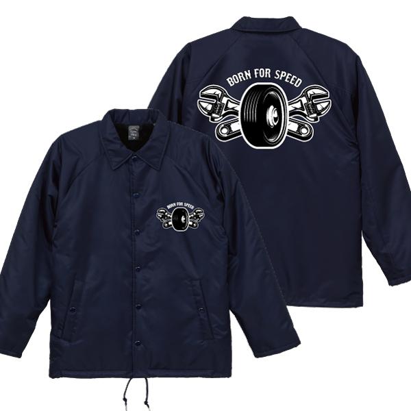 BORN FOR SPEED モンキー×ホイール ボア付きコーチジャケット BORN FOR SPEED モンキー×ホイール ボア付きコーチジャケット