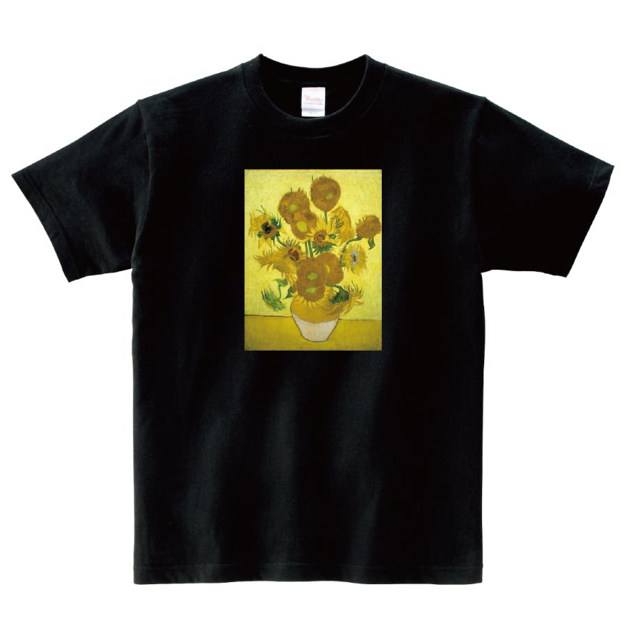 80s U.S.A製 ゴッホ ひまわりTシャツ ゴッホ ひまわり デザイン・アート Tシャツ イエロー : うえきた