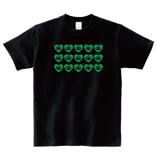 ネコ ハート ボーダー Tシャツ かわいい カジュアル おもしろ パロディ