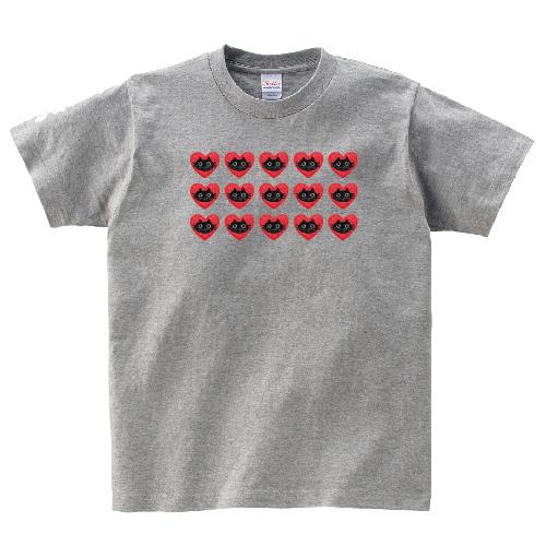 ネコ ハート ボーダー Tシャツ かわいい カジュアル おもしろ パロディ