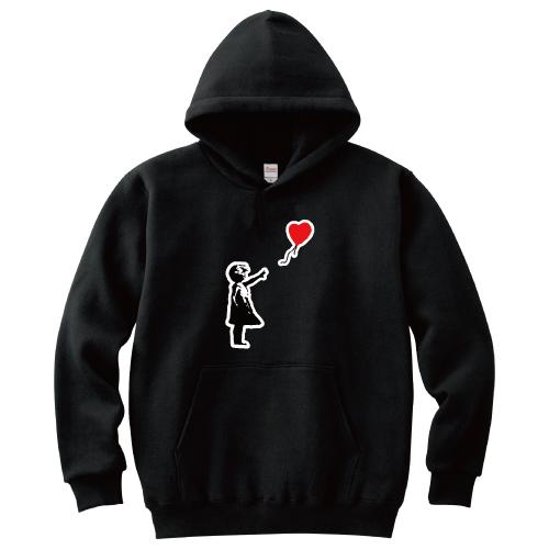 Banksy バンクシー パーカー 風船少女 Girl With Balloon S M L XL 2XL