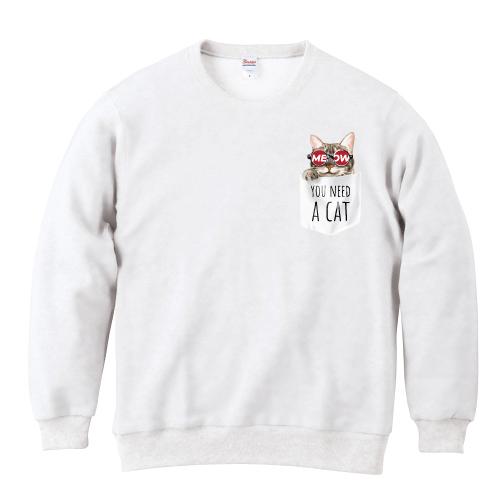 milkboy CAT EYES 猫 ネコ キャット スウェット トレーナー ポケットキャット トレーナー スウェット 猫 ネコ MEOW かわいい