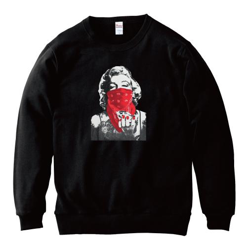 おもしろ トレーナー バンダナ マリリン スウェット モンロー