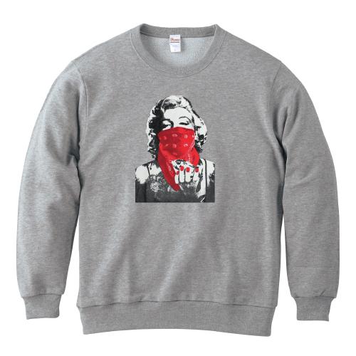 おもしろ トレーナー バンダナ マリリン スウェット モンロー