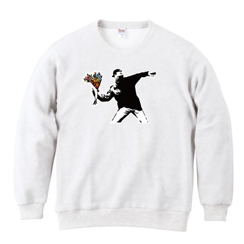 Banksy バンクシー Love is in the Air トレーナー スウェット 