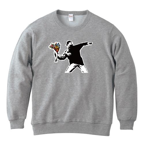 Banksy バンクシー Love is in the Air トレーナー スウェット