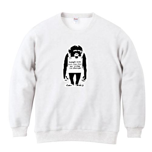 Banksy バンクシー Laugh now 猿 トレーナー スウェット 綿100% 100