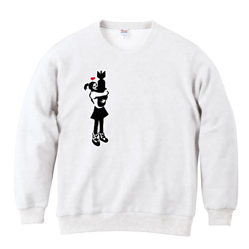 Banksy バンクシー 爆弾少女 トレーナー スウェット 綿100% 100 110