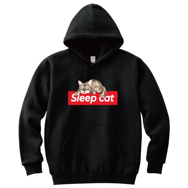 Sleep cat パーカー ボックス 猫 ゆるかわ かわいい おもしろ パロディ