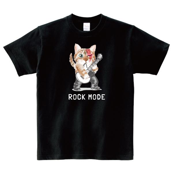 ロックキャット Tシャツ ギター 猫 ゆるかわ かわいい おもしろ