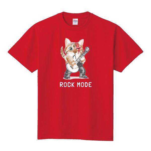 ロックキャット Tシャツ ギター 猫 ゆるかわ かわいい おもしろ