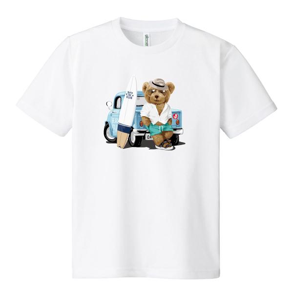 ドライ 速乾 サーファークマさん Tシャツ サーフィン 熊 ゆるかわ