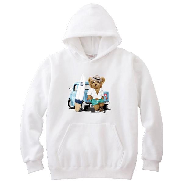 サーファークマさん パーカー サーフィン 熊 ゆるかわ かわいい