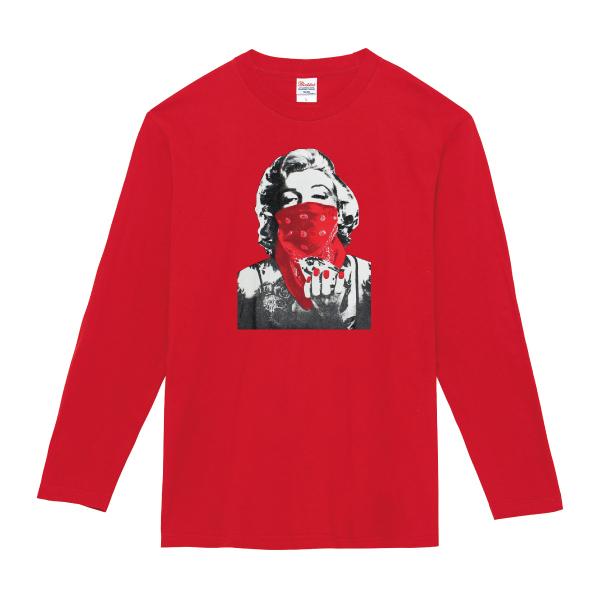 バンダナマリリン ロンT 長袖Tシャツ マリリンモンロー バンダナマリリン ロンT 長袖Tシャツ マリリンモンロー