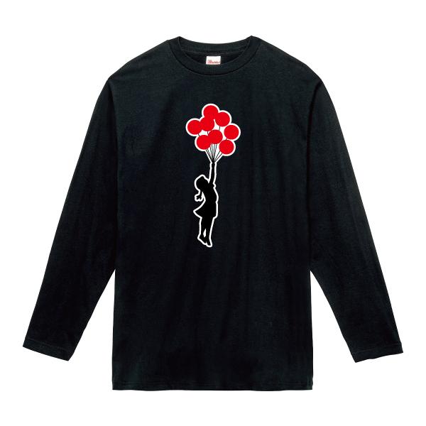 【★新品タグ付き★】 Banksy バンクシー 長袖シャツ 風船と少女 Spoof パロディ Tシャツ おもしろ 長袖 Banksy バンクシー 風船