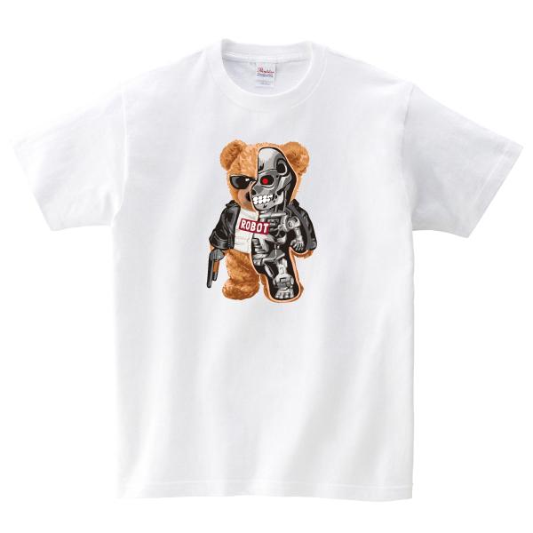 サイボーグクマさん Tシャツ ロボット 熊 おもしろ パロディ 150 160