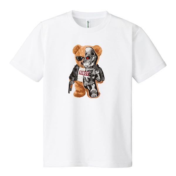 ドライ 速乾 サイボーグクマさん Tシャツ ロボット 熊 おもしろ