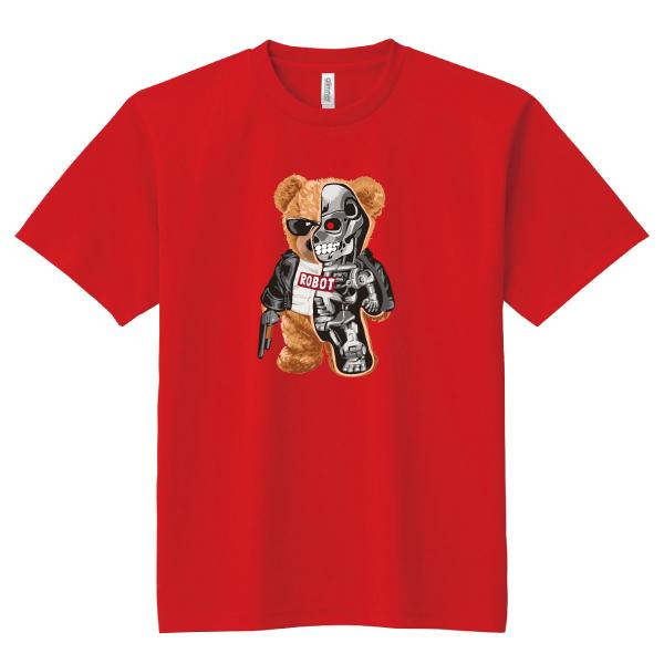 ドライ 速乾 サイボーグクマさん Tシャツ ロボット 熊 おもしろ