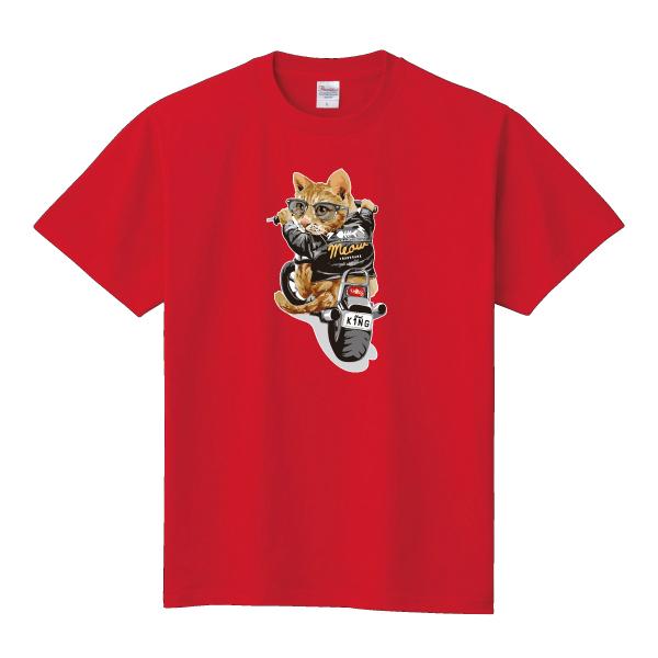 バイカーキャット Tシャツ 猫 ネコ バイク かわいい おもしろ パロディ
