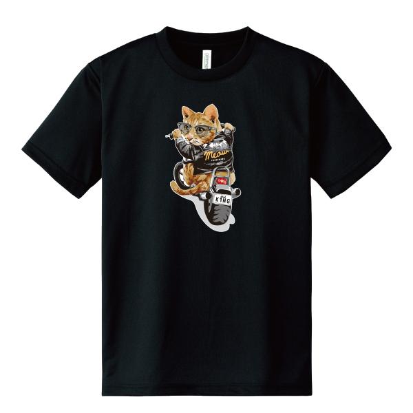 ドライ 速乾 バイカーキャット Tシャツ 猫 ネコ バイク かわいい