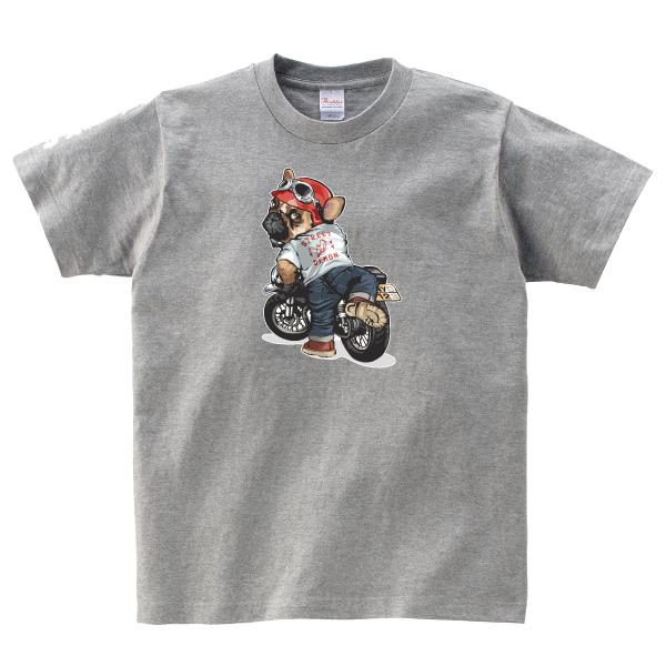 バイカーパグ Tシャツ 犬 バイク かわいい おもしろ パロディ 150 160 Wm Wl S M L Xl Xxl Xxxl Pr Ts 685 森山印刷所 通販 Yahoo ショッピング