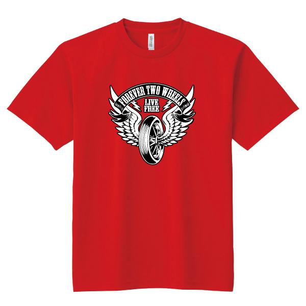 ドライ 速乾 フライングホイール Forever Two Wheels Tシャツ FTW