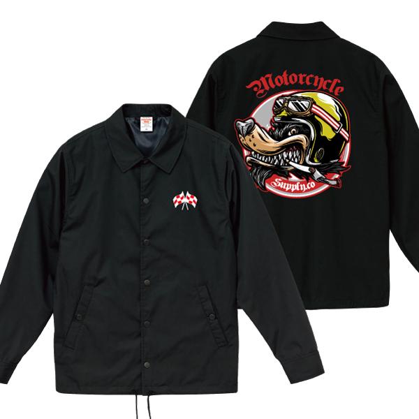 ウルフMotorcycle Supply コーチジャケット オオカミ 狼 バイカー